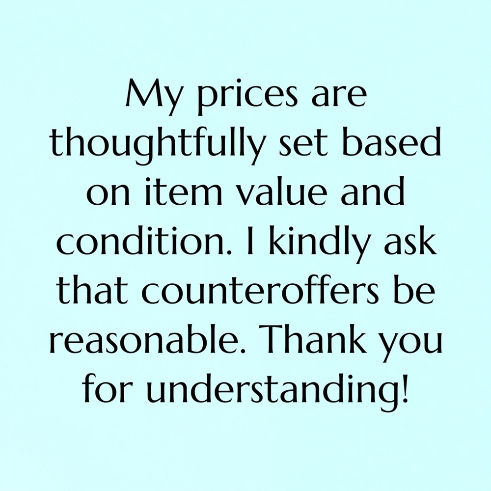 Light Blue Seller Policy Sign